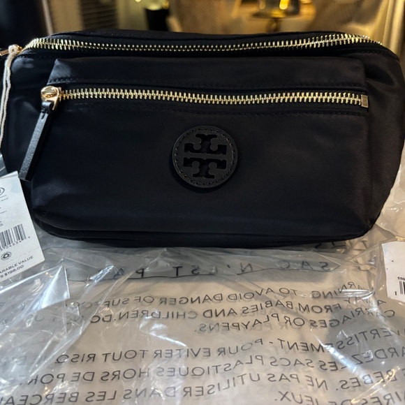 New Tory Burch Nylon Belt Pack Waist Side Bag Black - Picture 6 of 6
